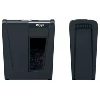 Aktenvernichter REXEL Secure S5 — Streifenschneider, Kapazität 5 Blatt, 6 mm Schnitt, 10 L Behälter, P-2 Sicherheit, Schwarz