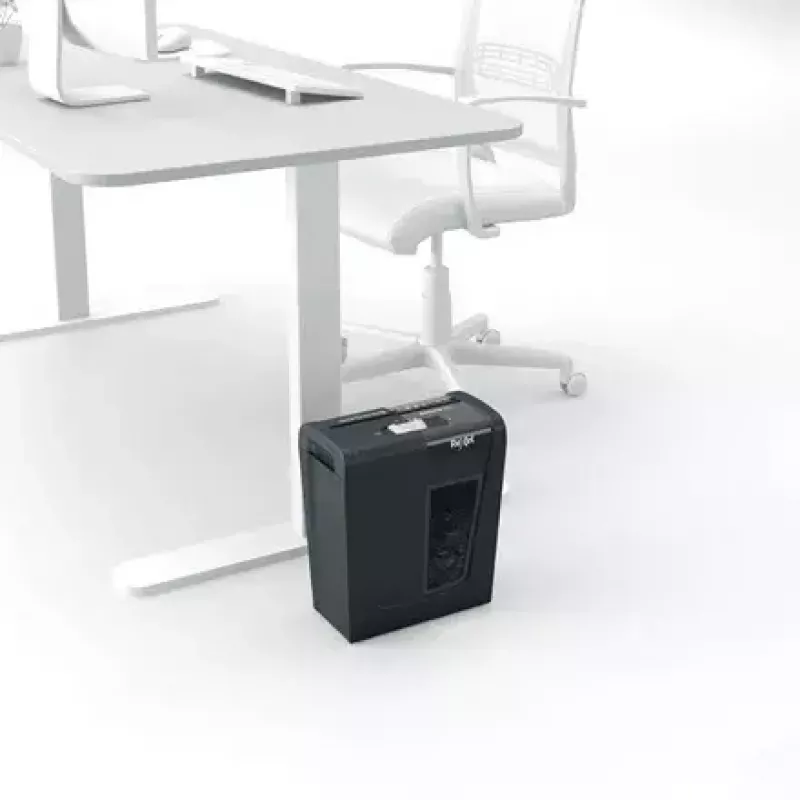 Aktenvernichter REXEL Secure S5 — Streifenschneider, Kapazität 5 Blatt, 6 mm Schnitt, 10 L Behälter, P-2 Sicherheit, Schwarz