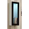 Vitrine cama meble VIGO 90 — wandmontierte Glasvitrine 90×350×320 mm weiß/schwarz glänzend