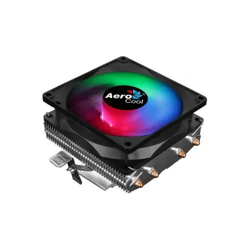 CPU-Kühler AEROCOOL Air Frost 4 — 4 Heatpipes, 90 mm Lüfter, TDP 125 W, Aluminiumlamellen, Schwarz