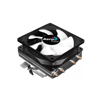 CPU-Kühler AEROCOOL Air Frost 4 — 4 Heatpipes, 90 mm Lüfter, TDP 125 W, Aluminiumlamellen, Schwarz