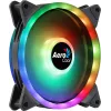 Aerocool DUO14 PC-Lüfter 14cm ARGB LED Dual Ring Antivibration 6-Pin Schwarz