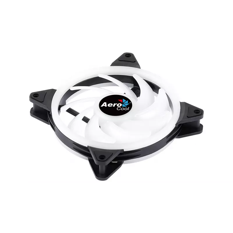 Aerocool DUO14 PC-Lüfter 14cm ARGB LED Dual Ring Antivibration 6-Pin Schwarz