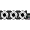 Aerocool MIRAGE12PRO Kit 3xFan PC 12cm ARGB 6 Pins Hub Silent Schwarz