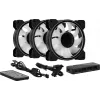Aerocool MIRAGE12PRO Kit 3xFan PC 12cm ARGB 6 Pins Hub Silent Schwarz