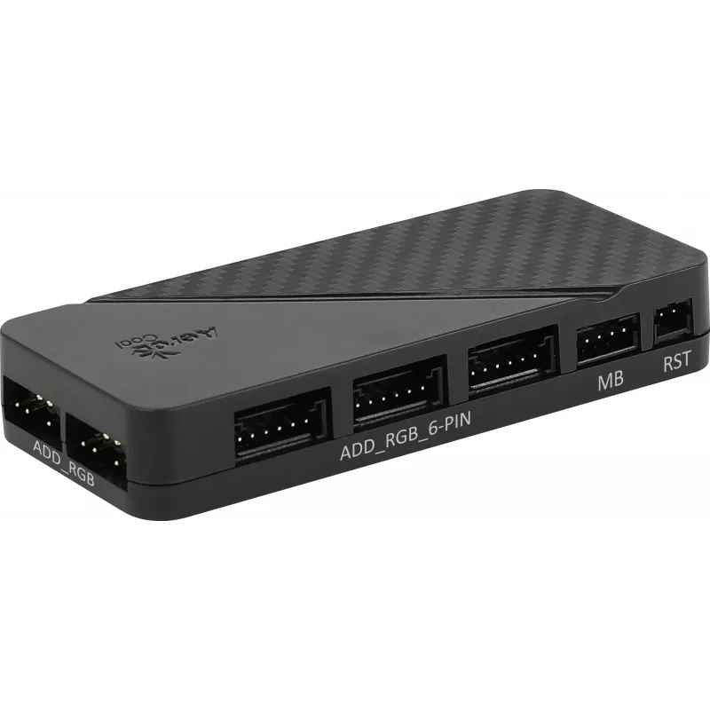 Aerocool MIRAGE12PRO Kit 3xFan PC 12cm ARGB 6 Pins Hub Silent Schwarz