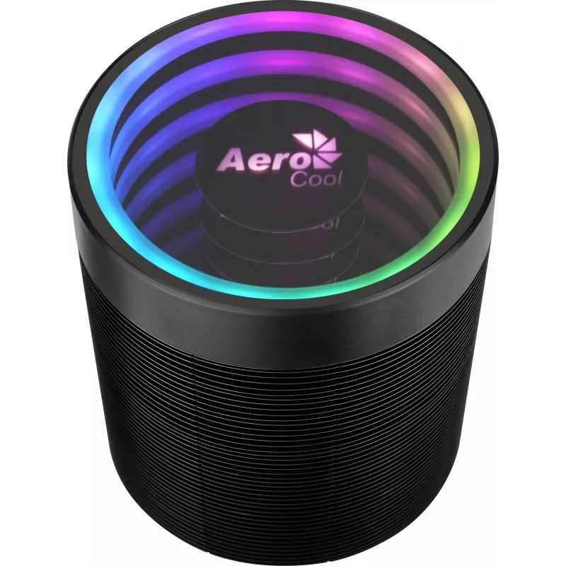 Luftkühler AEROCOOL Mirage 5, 5 Heatpipes 6 mm, 60-mm-Lüfter, TDP 150 W, schwarz