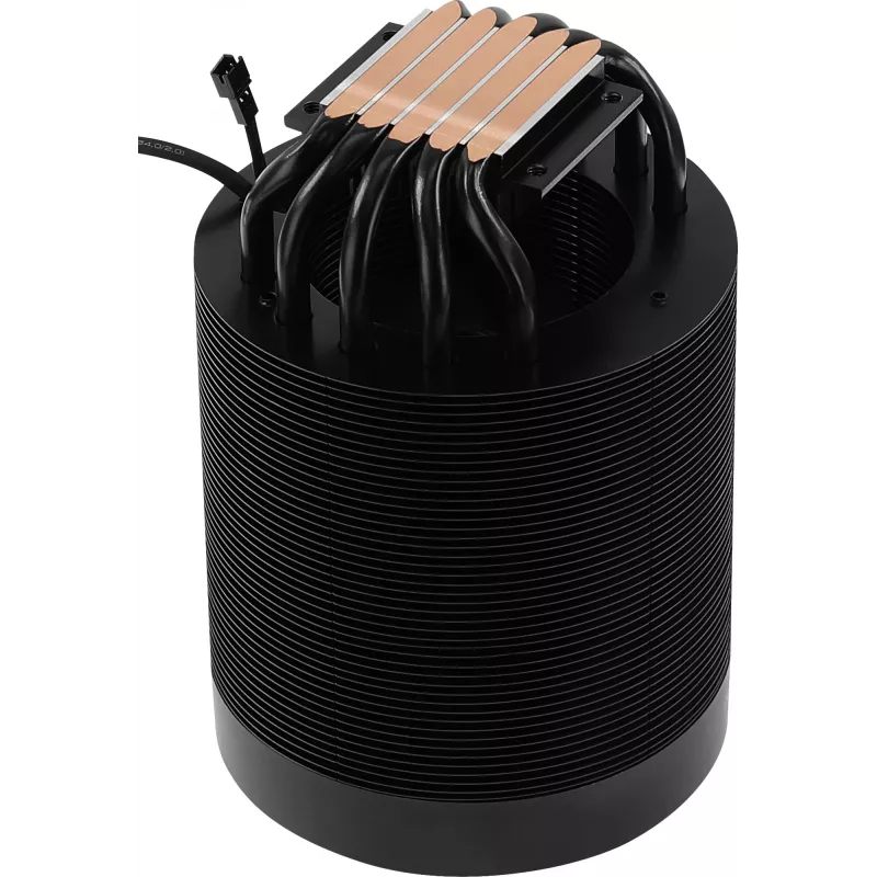 Luftkühler AEROCOOL Mirage 5, 5 Heatpipes 6 mm, 60-mm-Lüfter, TDP 150 W, schwarz