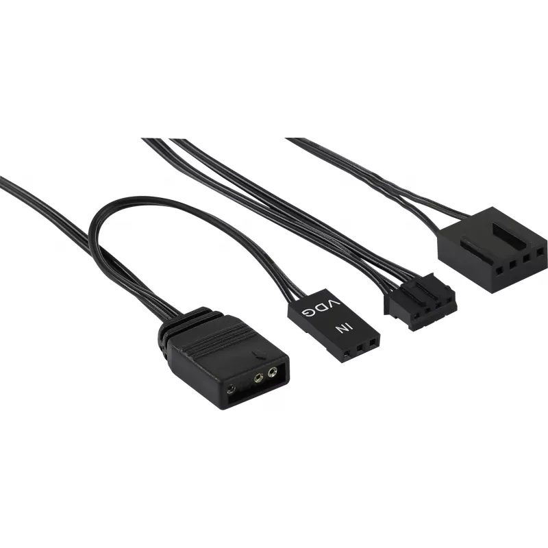 Aerocool DUO12PRO Kit 3x Lüfter 12 cm ARGB LED Dual-Ring Antivibration 6 Pins, schwarz