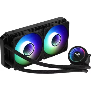 Aerocool MIRAGEL240 CPU Liquid Cooled 2x 12cm ARGB Fan TDP 400W Schwarz