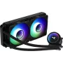 Aerocool MIRAGEL240 CPU Liquid Cooled 2x 12cm ARGB Fan TDP 400W Schwarz