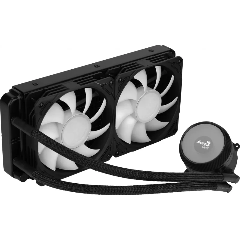 Aerocool MIRAGEL240 CPU Liquid Cooled 2x 12cm ARGB Fan TDP 400W Schwarz
