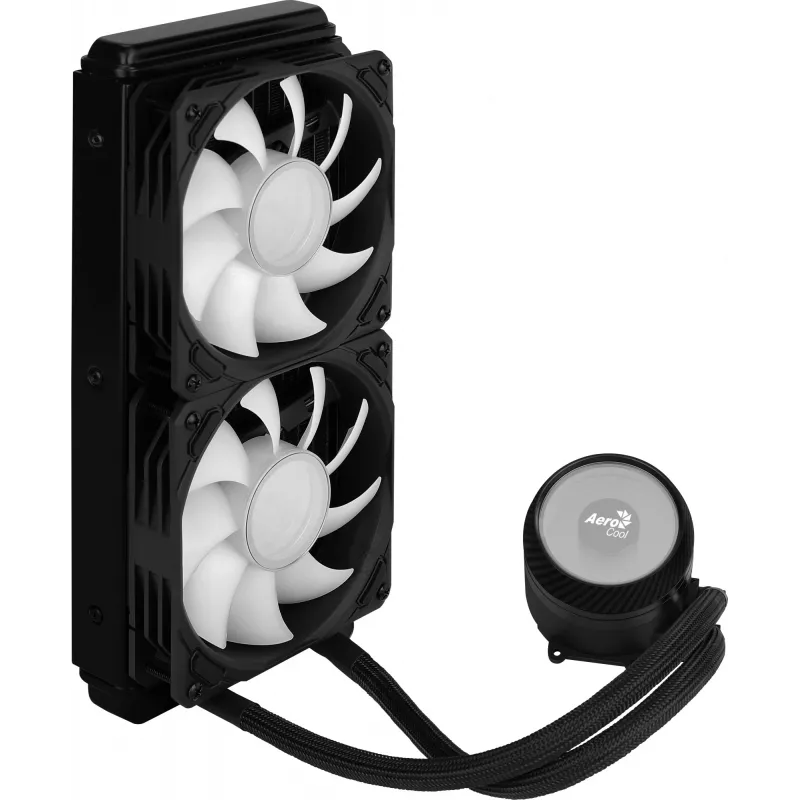Aerocool MIRAGEL240 CPU Liquid Cooled 2x 12cm ARGB Fan TDP 400W Schwarz
