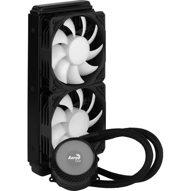 Aerocool MIRAGEL240 CPU Liquid Cooled 2x 12cm ARGB Fan TDP 400W Schwarz