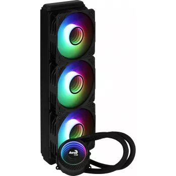 Aerocool MIRAGEL360 Flüssigkeits-CPU-Kühlung 3x12cm ARGB-Lüfter TDP 550W Schwarz