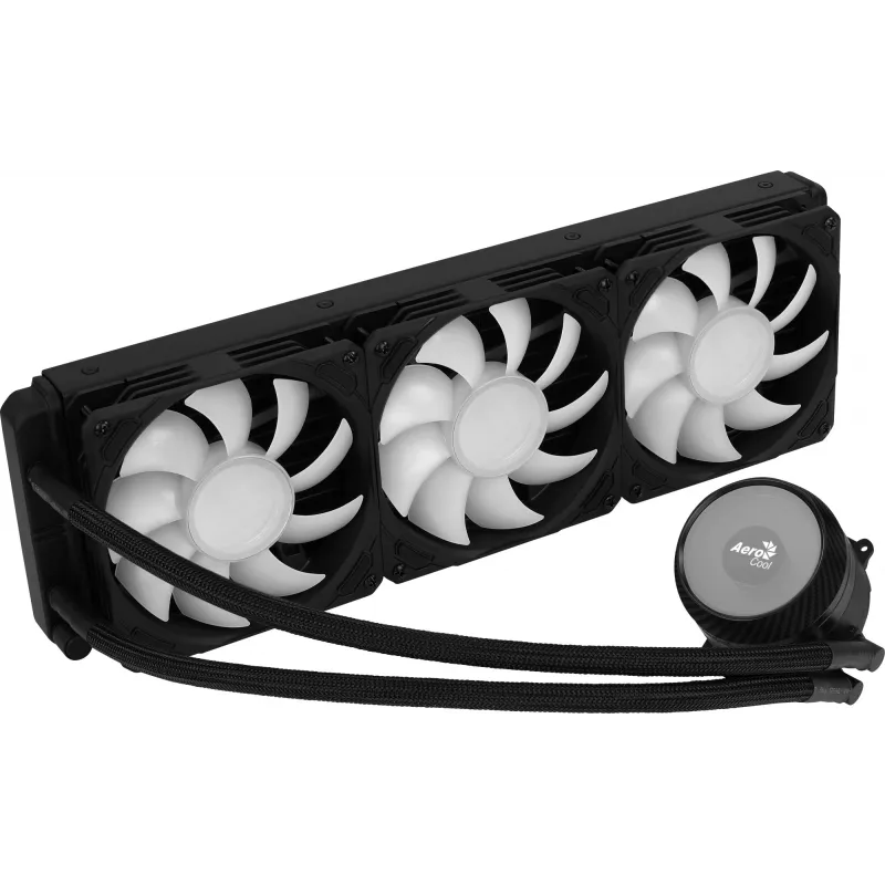 Aerocool MIRAGEL360 Flüssigkeits-CPU-Kühlung 3x12cm ARGB-Lüfter TDP 550W Schwarz