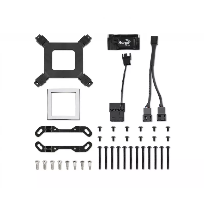 Aerocool MIRAGEL360 Flüssigkeits-CPU-Kühlung 3x12cm ARGB-Lüfter TDP 550W Schwarz