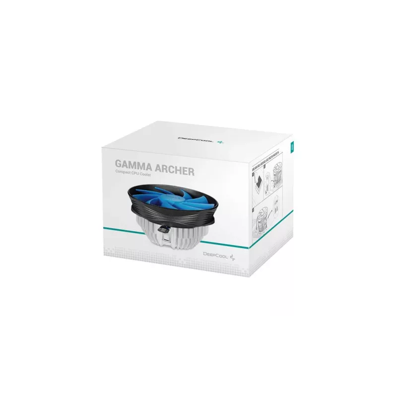 DEEPCOOL Gamma Archer Prozessor-Luftkühler 12 cm Aluminium - Schwarz/Blau