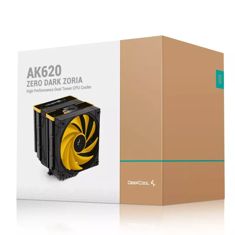 Luftkühler DeepCool AK620 Zero Dark Zoria 12 cm Schwarz Gelb