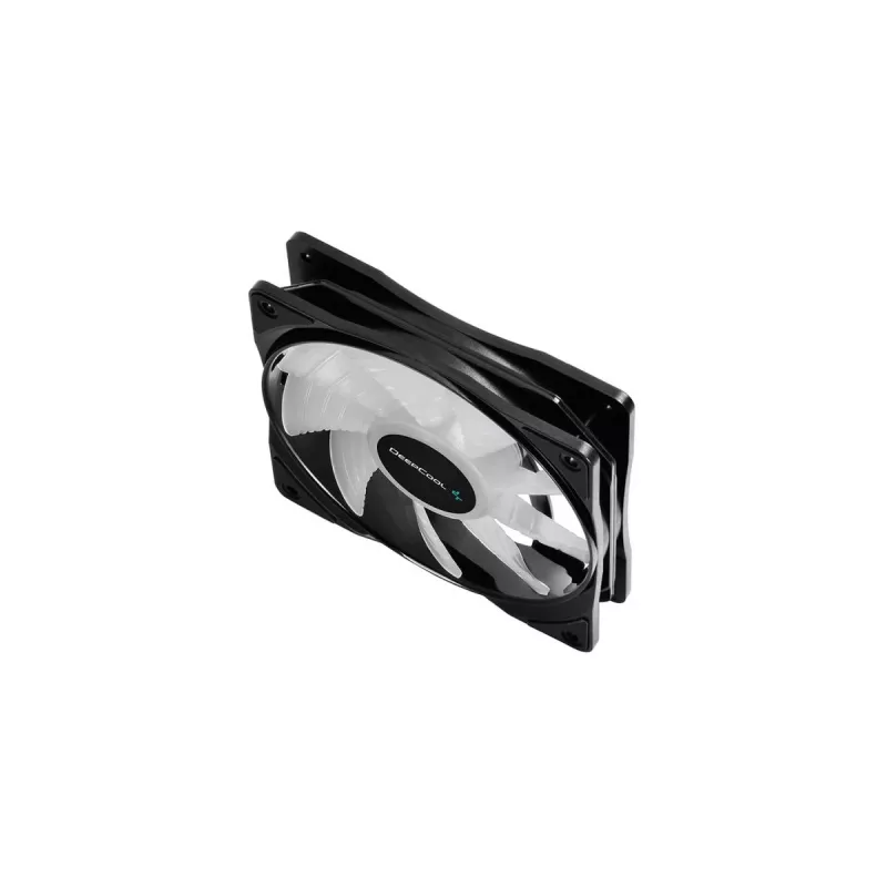 120 mm Gehäuselüfter DeepCool RF120 — Weiß/Schwarz, 120×25 mm, 4-pol PWM, RGB LED, Hydro-Lagerung