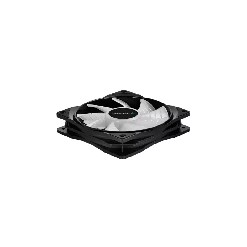 120 mm Gehäuselüfter DeepCool RF120 — Weiß/Schwarz, 120×25 mm, 4-pol PWM, RGB LED, Hydro-Lagerung