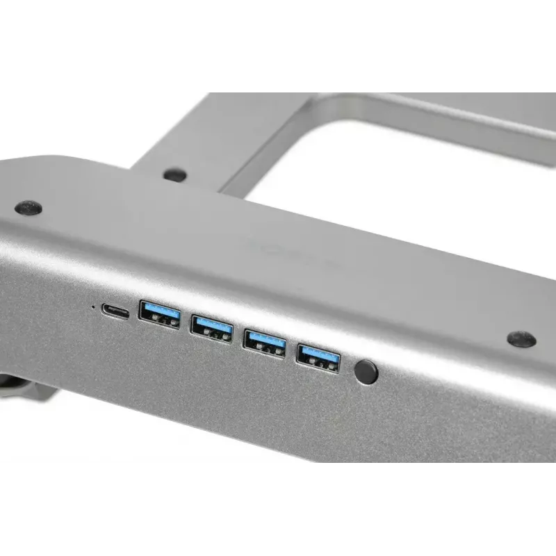 Laptop-Kühlständer IBOX NC06 für bis zu 17,3 Zoll – Aluminium, höhenverstellbar, 4 USB-Anschlüsse, leise Lüfter