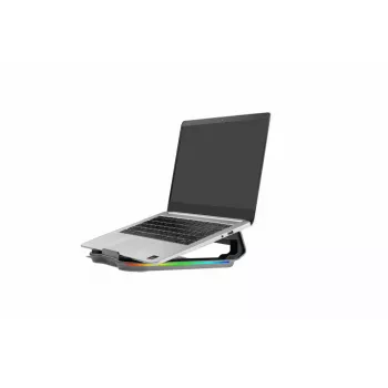 Laptop-Kühlständer IBOX NC06 für bis zu 17,3 Zoll – Aluminium, höhenverstellbar, 4 USB-Anschlüsse, leise Lüfter