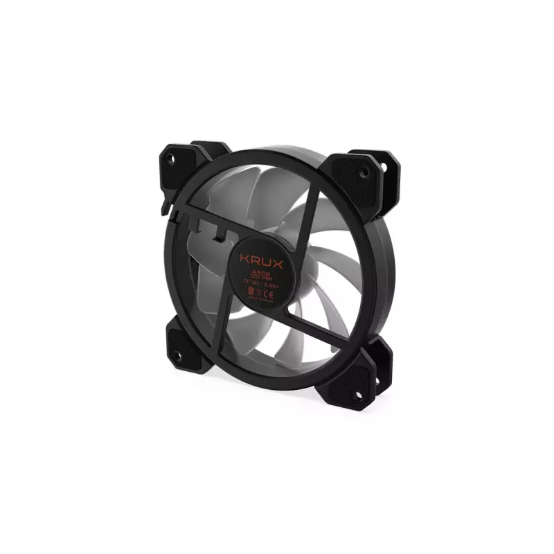 Gehäuselüfter KRUX KRX0067 120mm ARGB LUNAR 120, 1200 U/min, hydraulisches Lager, 12 V, 5 V LED, 3-Pin-Anschluss, Antivibration