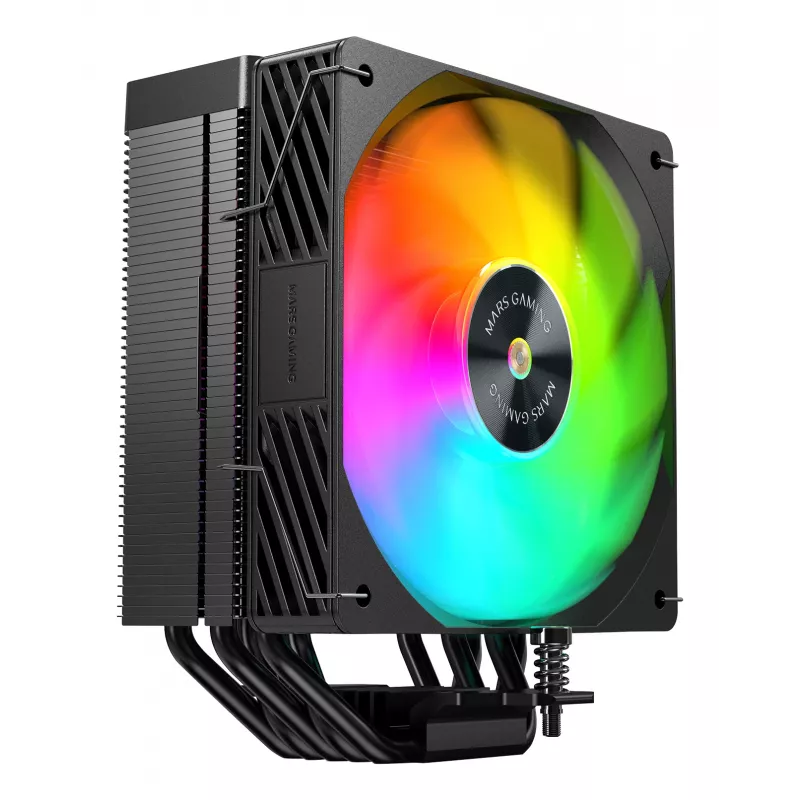 Mars Gaming MCPUX5ARGB Computer-Kühlsystem Prozessor Luftkühler 12 cm Schwarz 1 Stk.