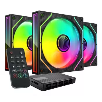 Mars Gaming MF3DPROKIT Computer-Kühlsystem Computergehäuse Lüfter 12 cm Schwarz