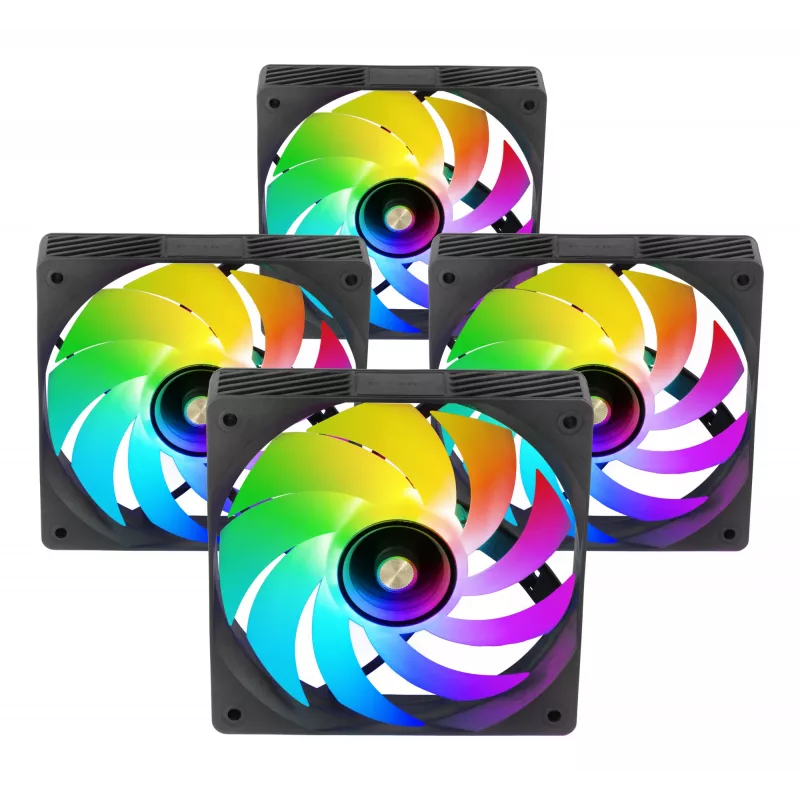 Mars Gaming MFSI4KIT Computer-Kühlsystem Computergehäuse Lüfter 12 cm Schwarz