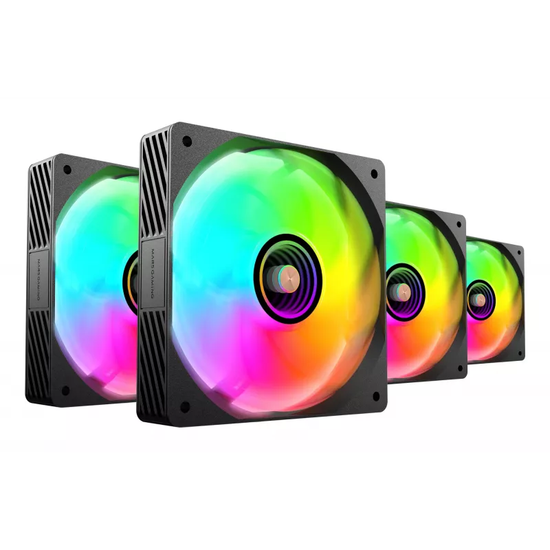 Mars Gaming MFSI4KIT Computer-Kühlsystem Computergehäuse Lüfter 12 cm Schwarz