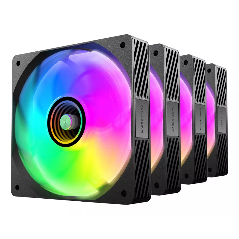 Mars Gaming MFSI4KIT Computer-Kühlsystem Computergehäuse Lüfter 12 cm Schwarz