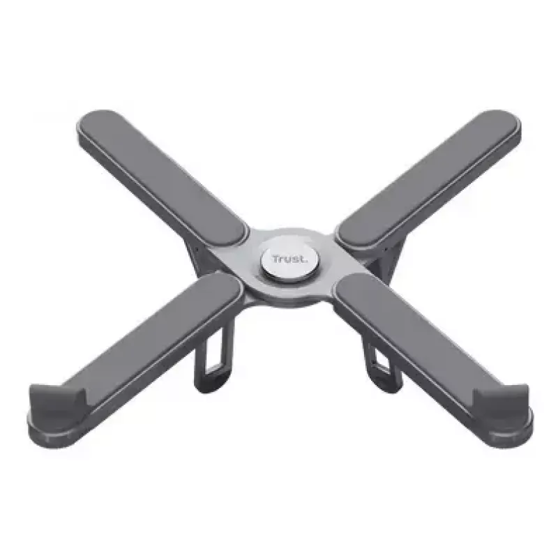 Laptop-Ständer TRUST Macy Faltbar Aluminium, grau — 280 mm Höhe, 23×46 mm Basis, 20 kg Kapazität