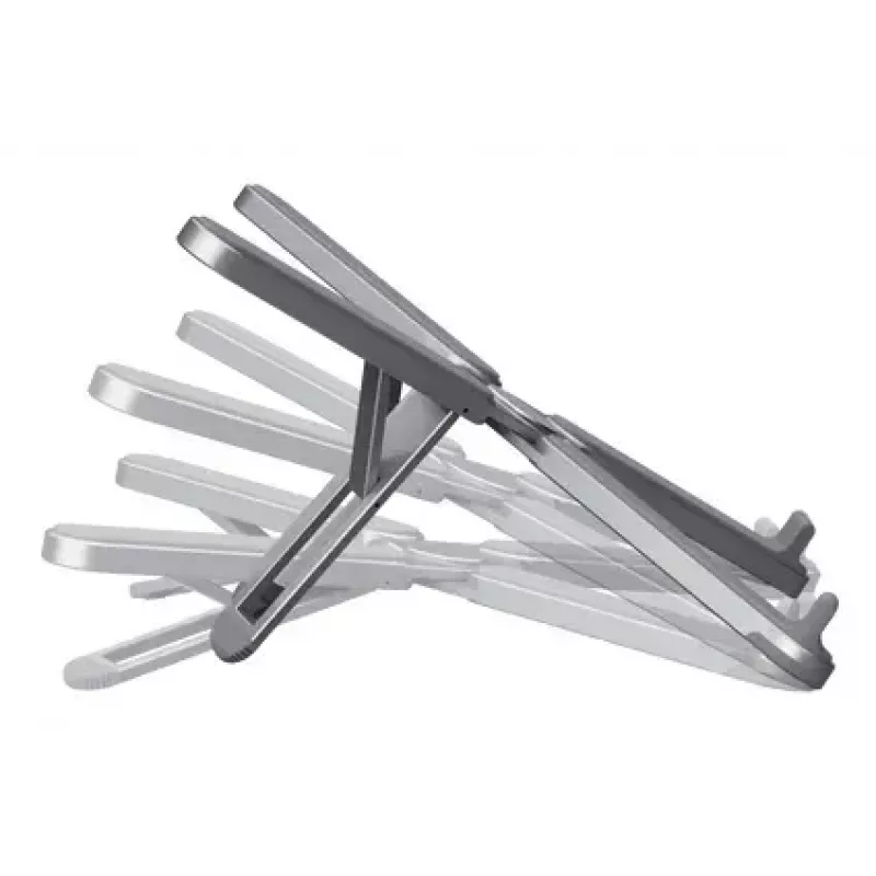 Laptop-Ständer TRUST Macy Faltbar Aluminium, grau — 280 mm Höhe, 23×46 mm Basis, 20 kg Kapazität