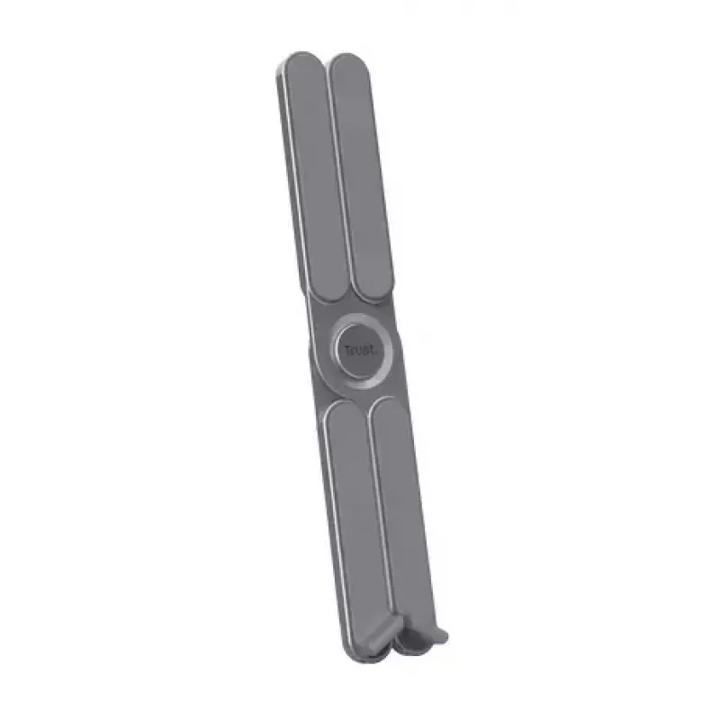 Laptop-Ständer TRUST Macy Faltbar Aluminium, grau — 280 mm Höhe, 23×46 mm Basis, 20 kg Kapazität