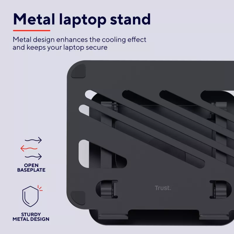 Trust Zeff Laptopständer Schwarz 40,6 cm (16 Zoll)