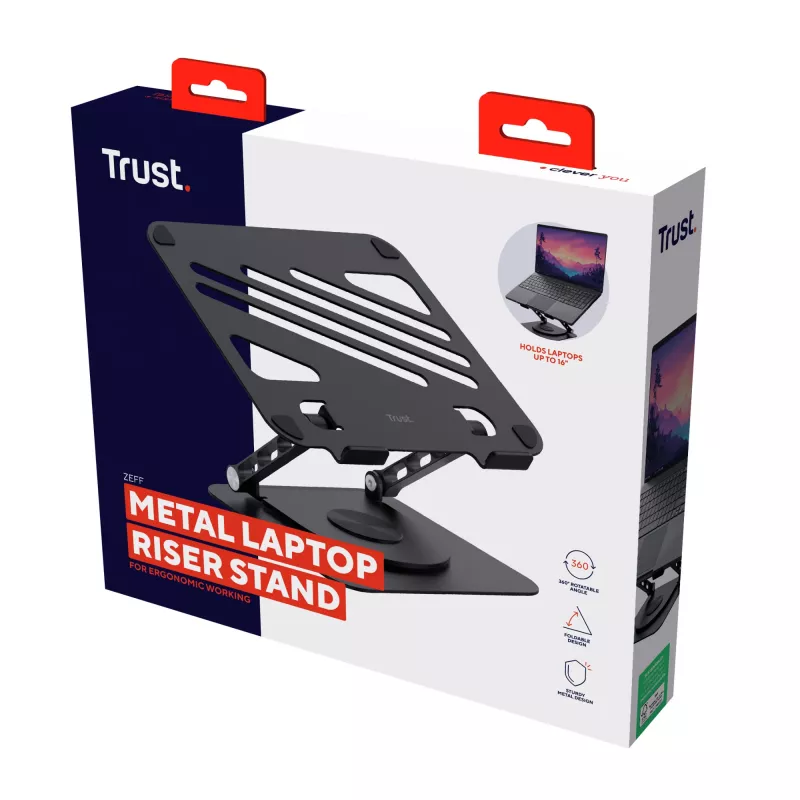 Trust Zeff Laptopständer Schwarz 40,6 cm (16 Zoll)