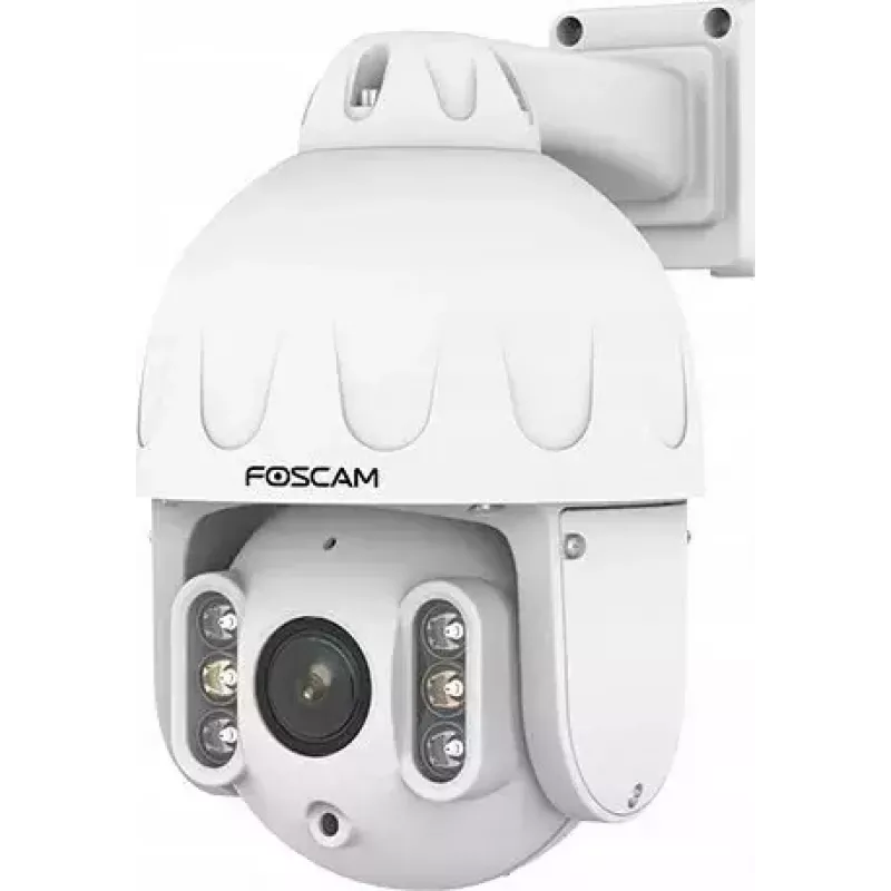 IP PTZ-Überwachungskamera Foscam SD8EP — 8 MP, 4-fach optischer Zoom, 6-fach digital, 355° Schwenken, 90° Neigen, IP66, Außenbereich, weiß