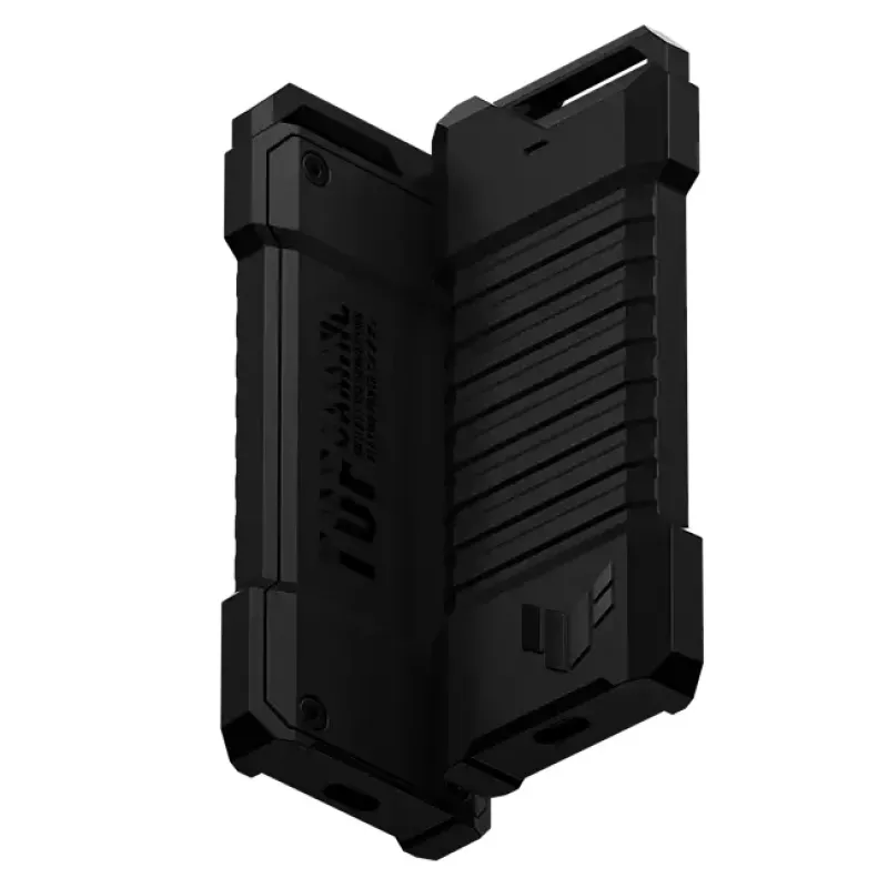 SSD enclosure ASUS ESD-T1A/BLK/G/AS — M.2 (SATA/PCIe) single-bay, USB-C 3.2 Gen2, 10 Gbit/s, Schwarz, key lock
