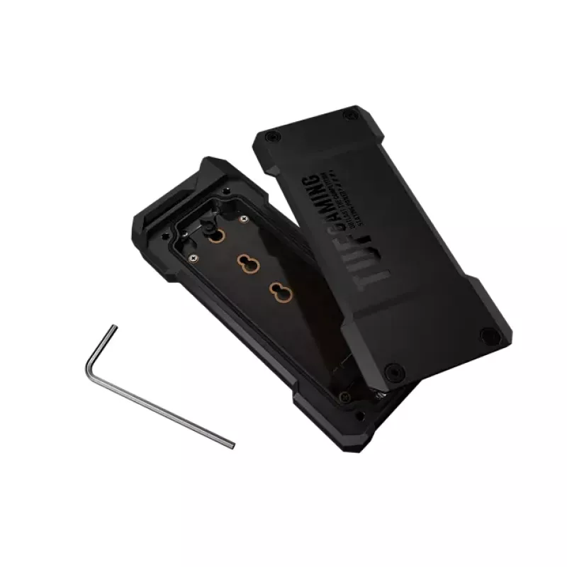 SSD enclosure ASUS ESD-T1A/BLK/G/AS — M.2 (SATA/PCIe) single-bay, USB-C 3.2 Gen2, 10 Gbit/s, Schwarz, key lock