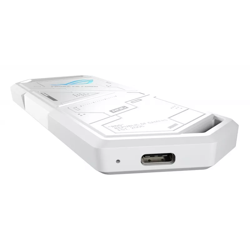 SSD-Gehäuse ASUS ROG Strix Arion White Edition — M.2 PCIe, USB Type-C 10 Gbit/s, für eine SSD