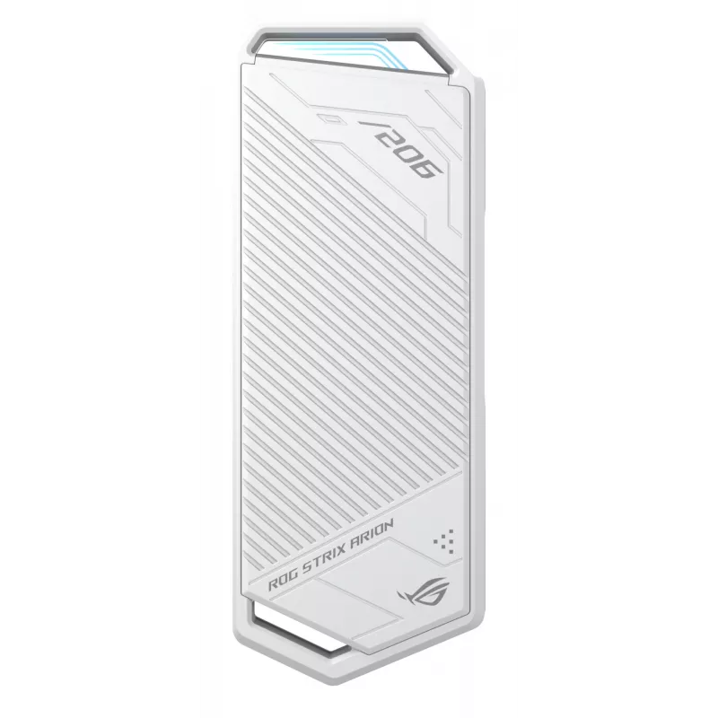 SSD-Gehäuse ASUS ROG Strix Arion White Edition — M.2 PCIe, USB Type-C 10 Gbit/s, für eine SSD