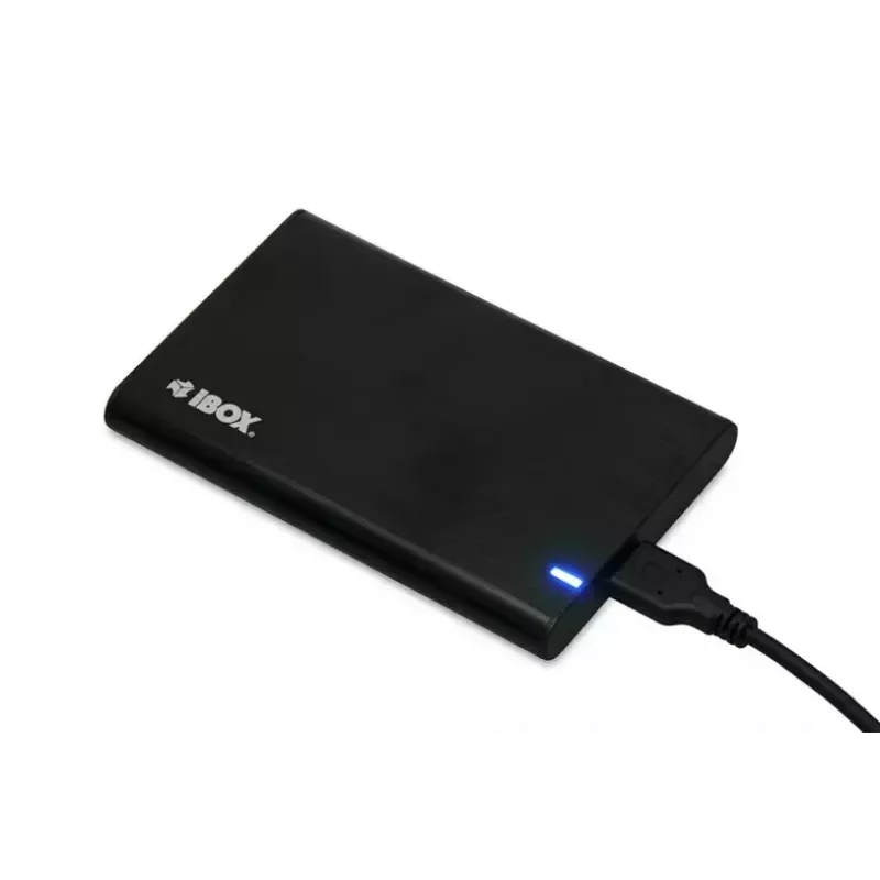 HDD/SSD-Gehäuse IBOX HD-05 Schwarz — 2,5 Zoll SATA III, USB 3.2 Gen 1 (5 Gbit/s), Micro-USB B, UASP, bis zu 10 TB