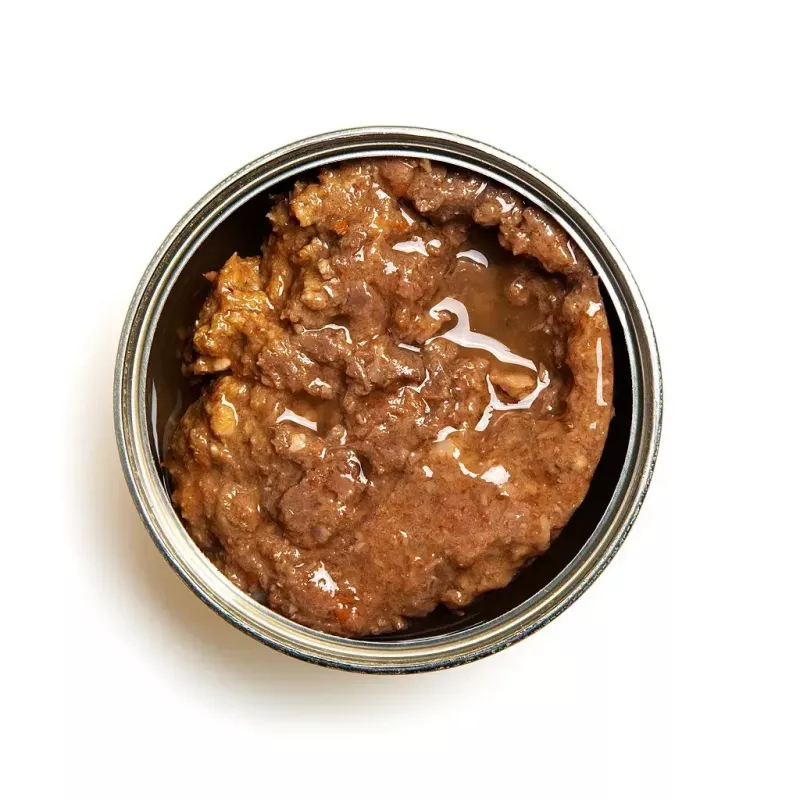 Nassfutter für Katzen 3coty Truthahn mit Krill 80 g — Alleinfuttermittel für ausgewachsene Katzen, 80 g Dose, Protein 19%, Fett 7%