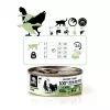 Nassfutter für Katzen 3coty Huhn mit Gans 80 g Beutel, Alleinfutter für ausgewachsene Katzen, 19% Protein, 12% Fett, getreidefrei