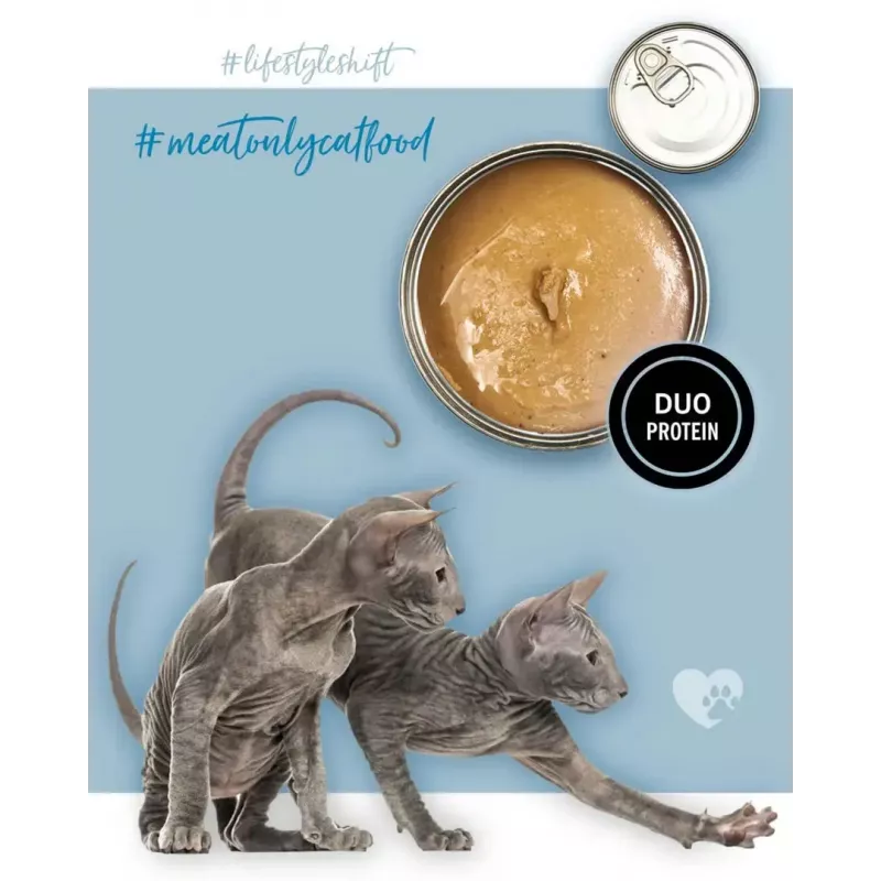 Nassfutter für Katzen 3coty Truthahn mit Huhn für Kätzchen 80 g – Ergänzungsfuttermittel, 19 % Protein, 68,1 % Feuchtigkeit