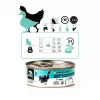 Nassfutter für Katzen 3coty Huhn mit Ente für Kätzchen 80 g Beutel, Alleinfuttermittel, Protein 20 %, Fett 9 %