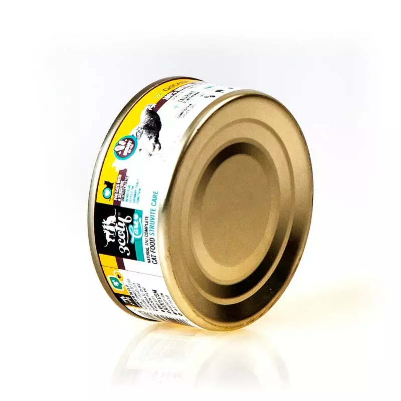 Nassfutter für Katzen 3coty Chicken Struvite care 80 g — Nassfutterbeutel, ausgewachsene Katzen, Huhn, Alleinfutter