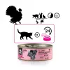 Nassfutter für Katzen 3coty Turkey Cheers 75 g — ausgewachsene Katzen, ergänzende Einzelportionspackung, 80 % Feuchtigkeit, 6 % Protein